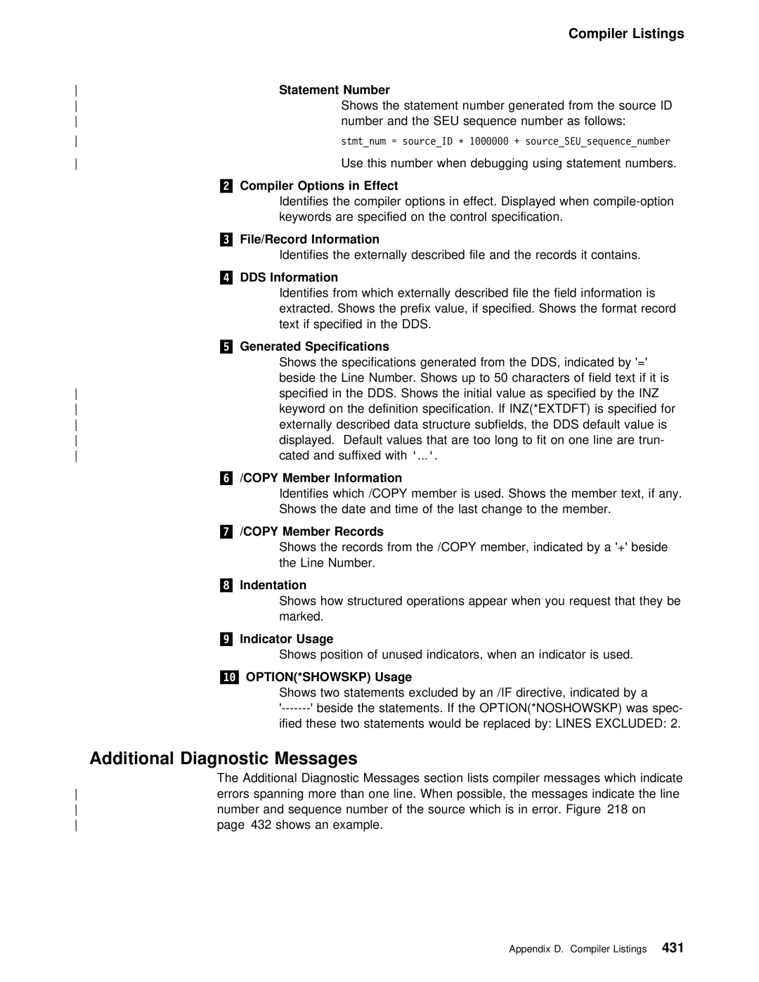 IBM AS/400 manual Diagnostic, Additional 