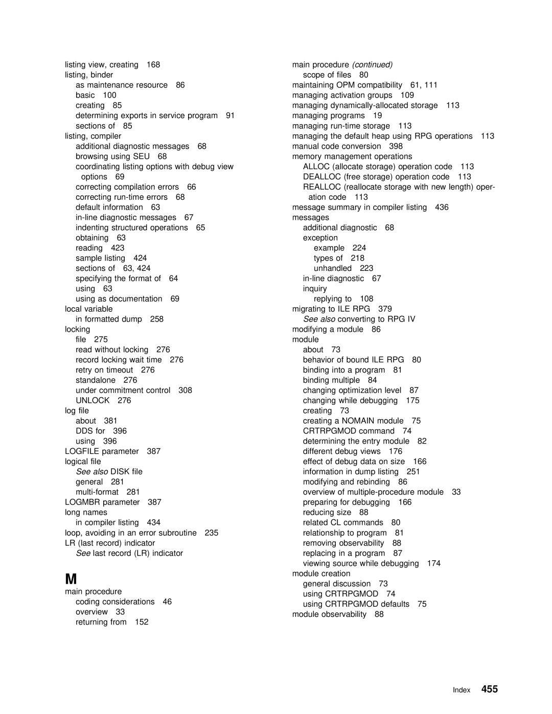 IBM AS/400 manual See last 