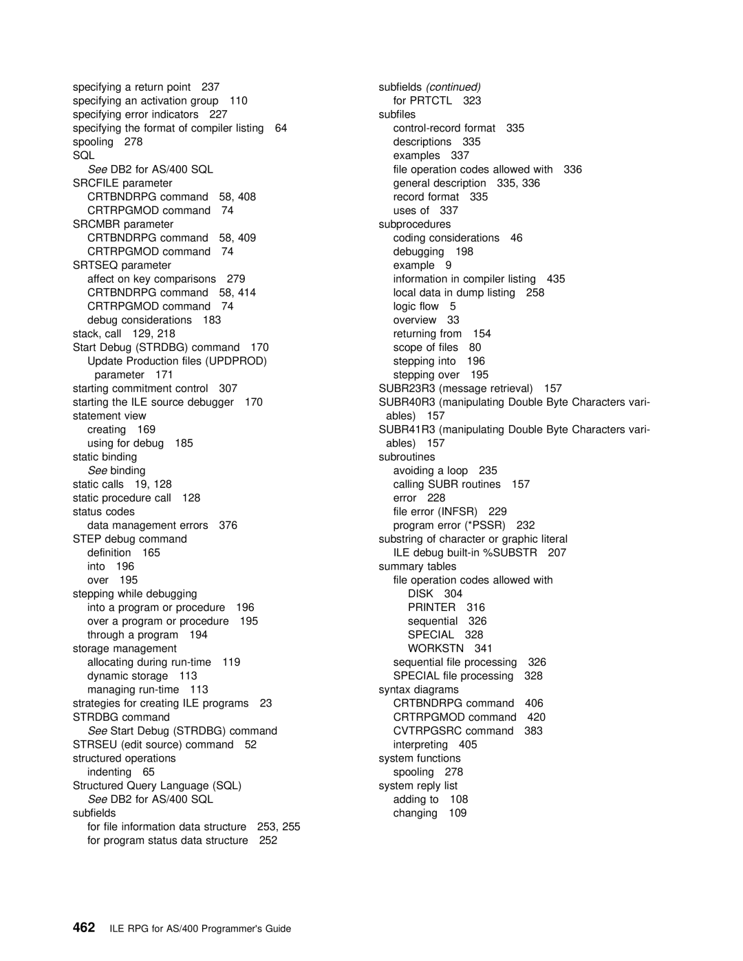 IBM AS/400 manual See DB2 