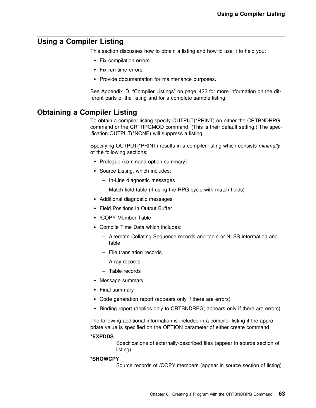 IBM AS/400 manual Using a Compiler Listing, Obtaining a Compiler 