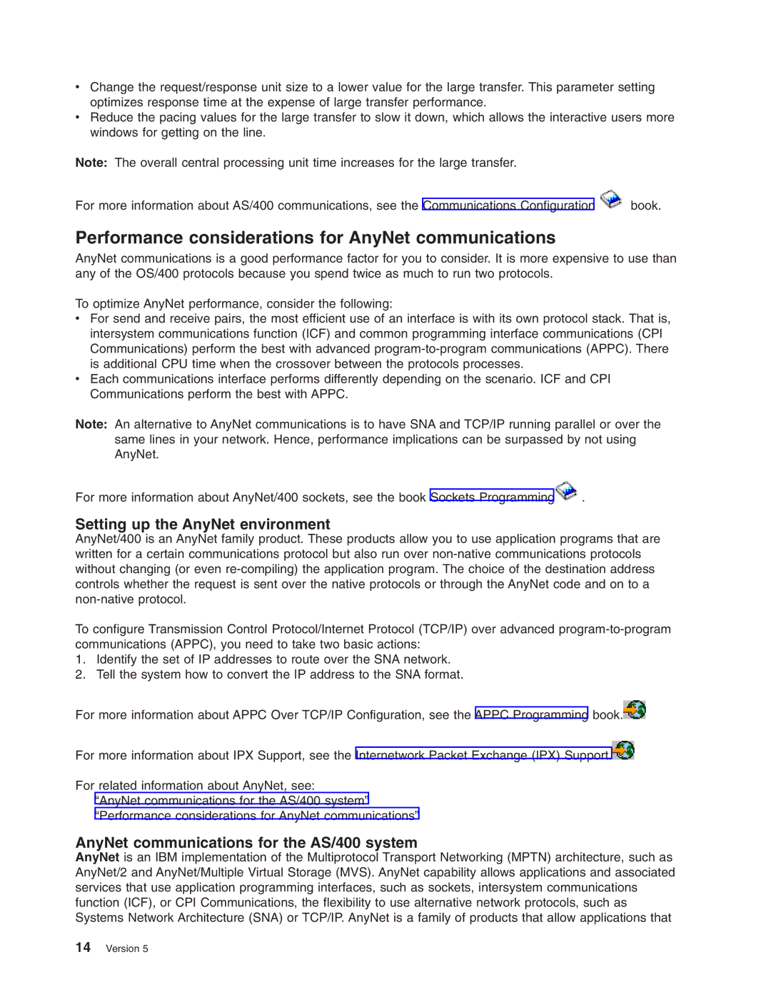 IBM AS/400 manual Performance considerations for AnyNet communications, Setting up the AnyNet environment 