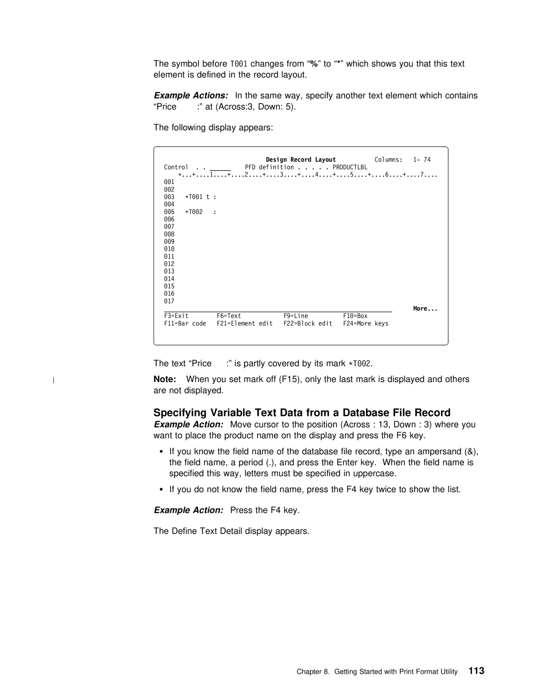 IBM AS/400 manual Data 