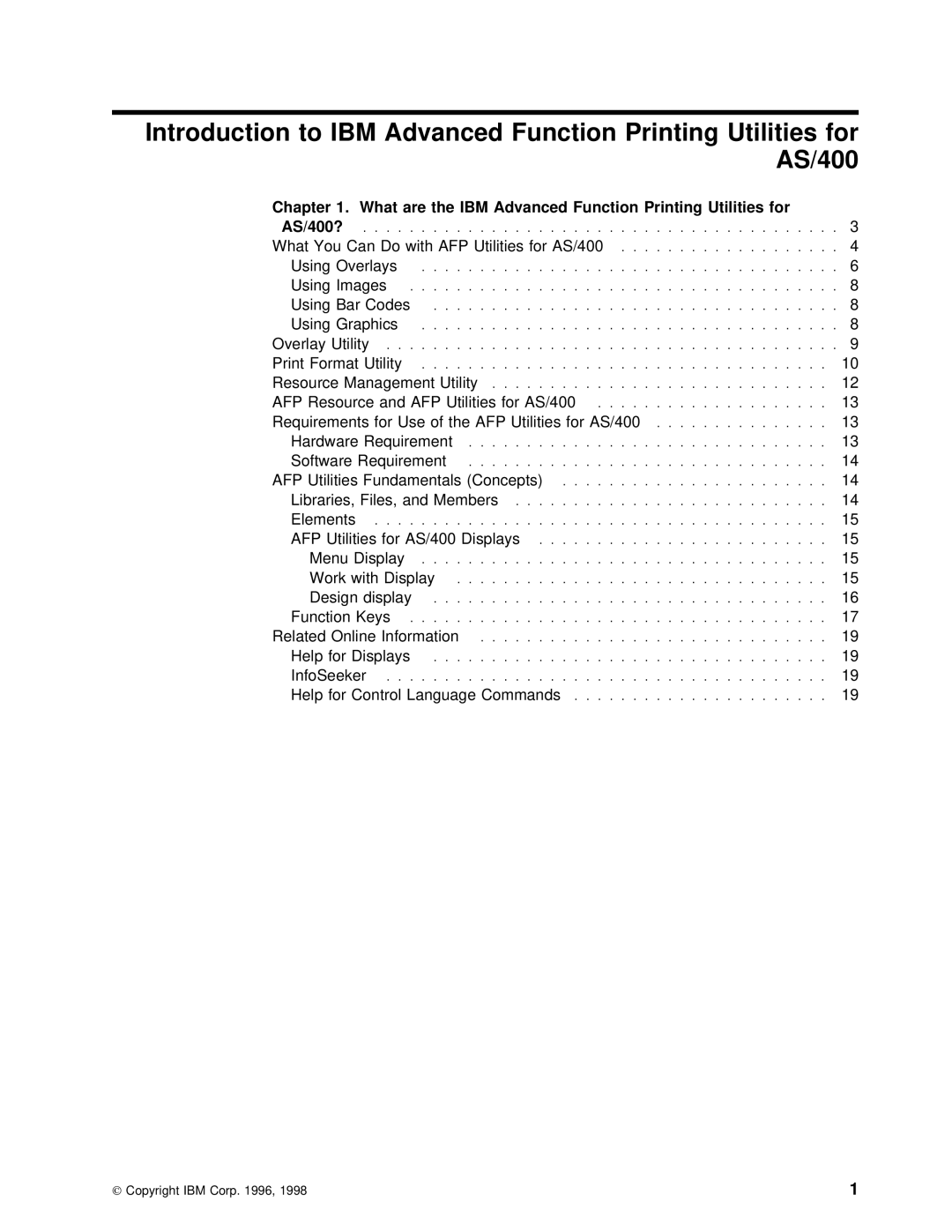 IBM manual Utilities For AS/400, Function, Are, Utilities for AS/400, Advanced 