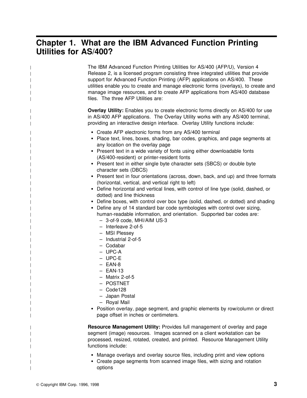 IBM AS/400 manual Chapter, Utilities, For, Advanced, Printing 