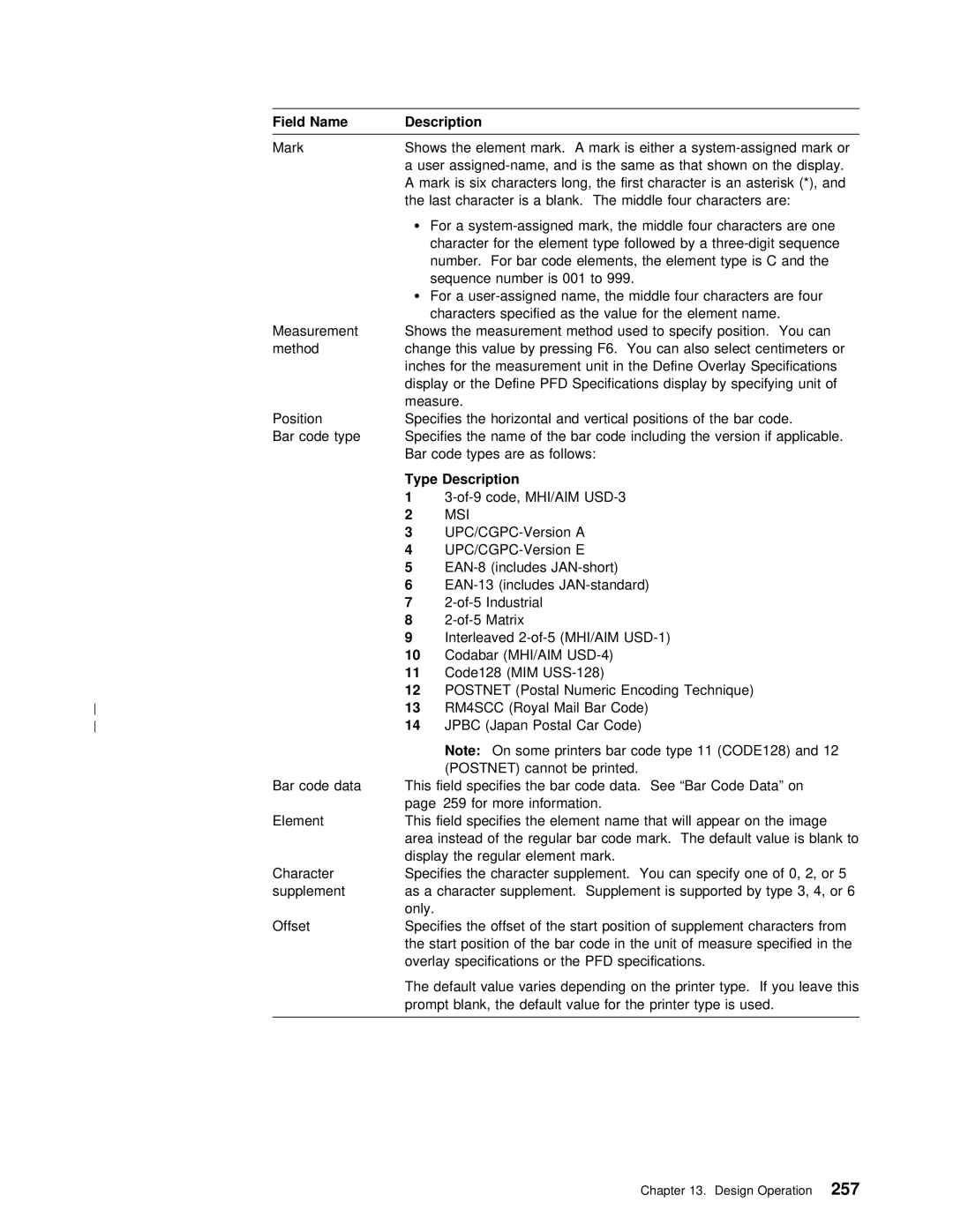 IBM AS/400 manual Mark Shows Element mark. a 