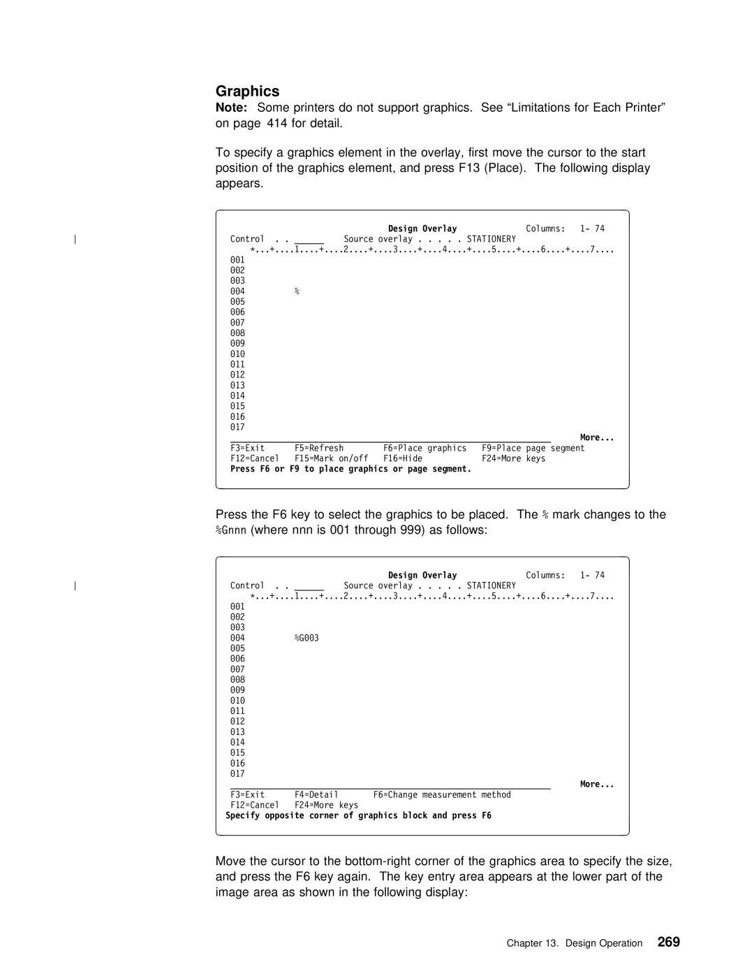 IBM AS/400 manual Graphics, Design Overlay 