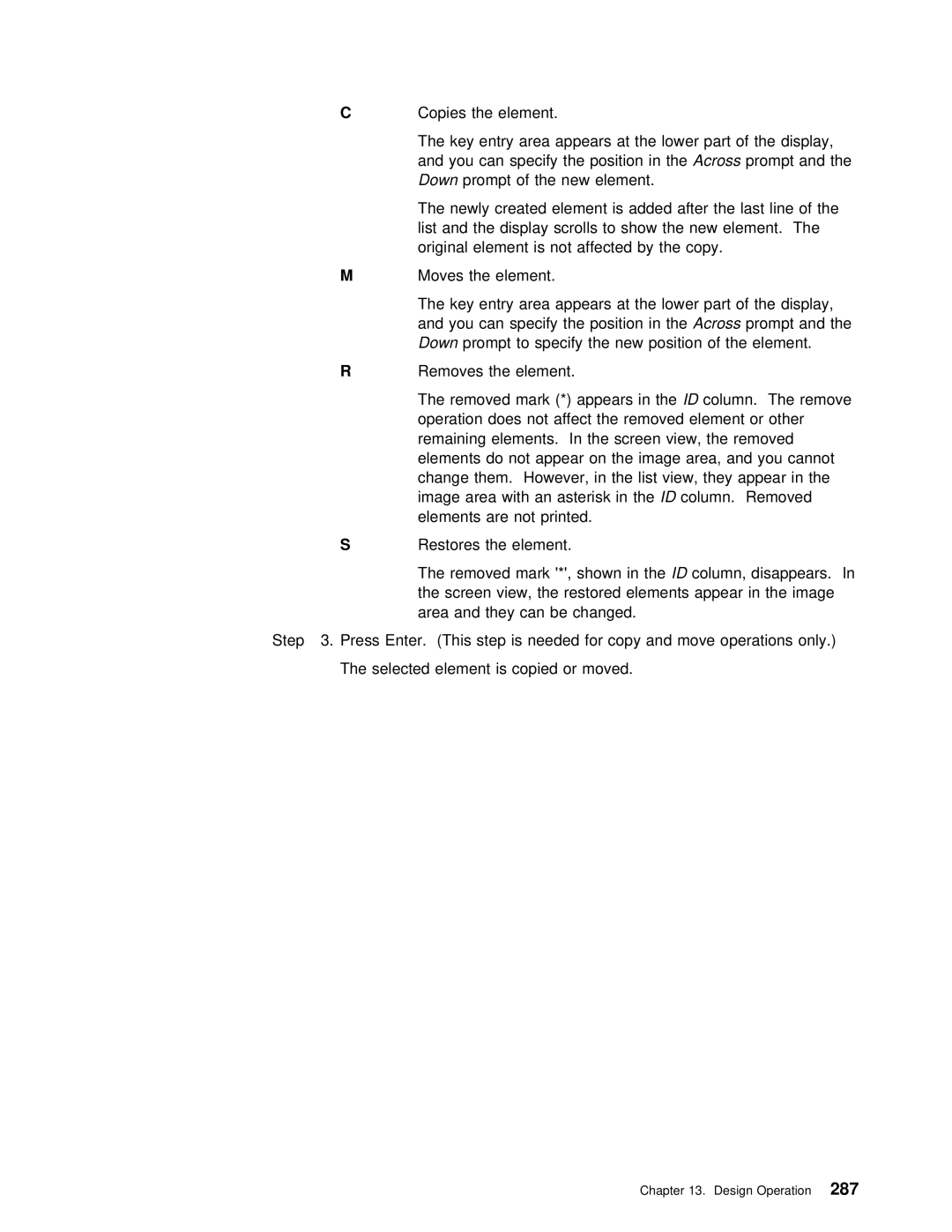 IBM AS/400 manual Down 