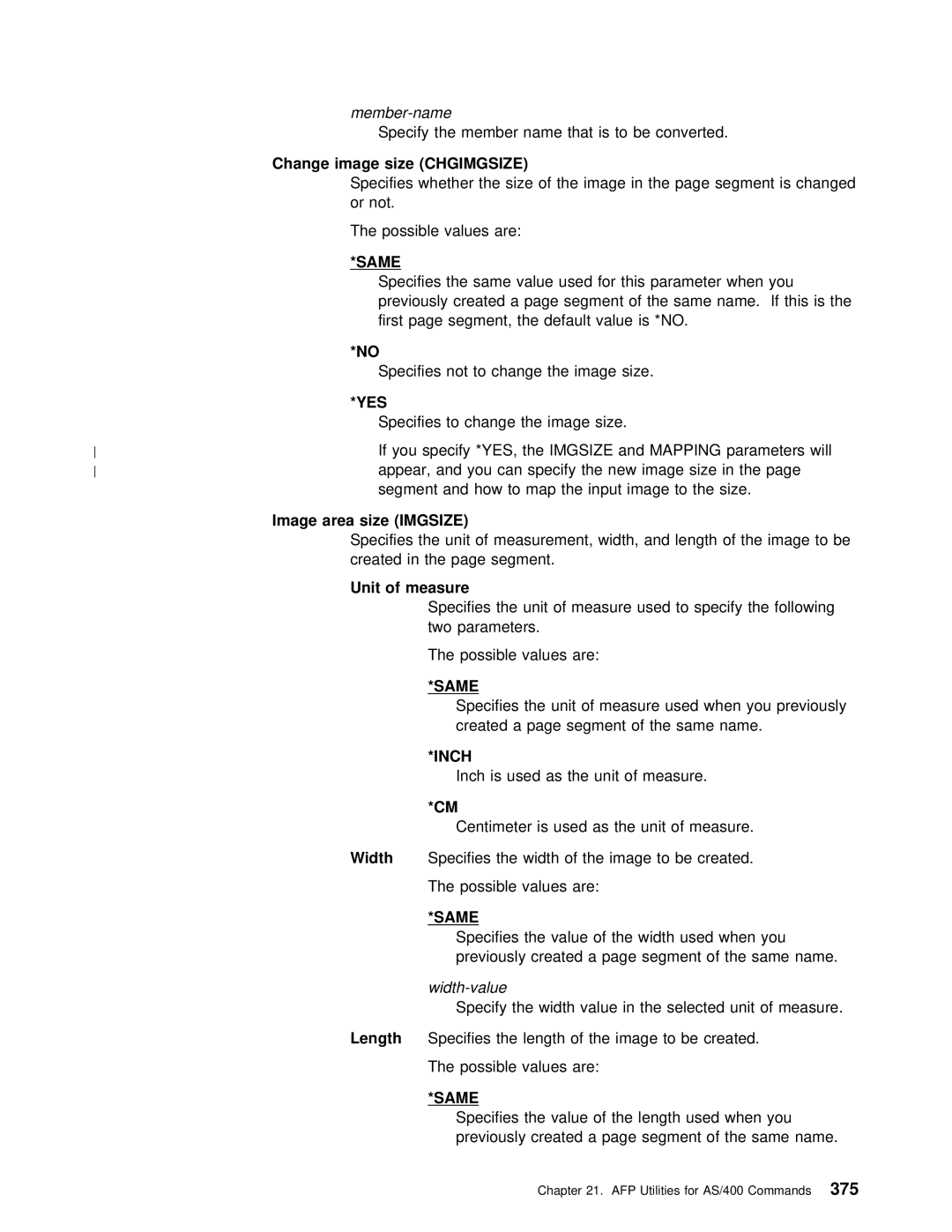 IBM AS/400 manual Member-name, Specify the member name that is to be converted 