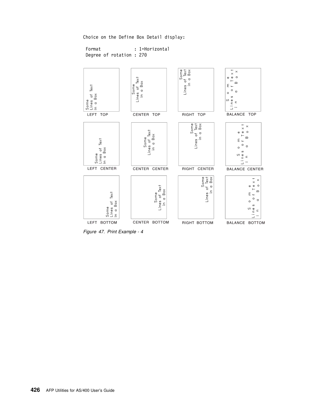 IBM AS/400 manual Print Example 