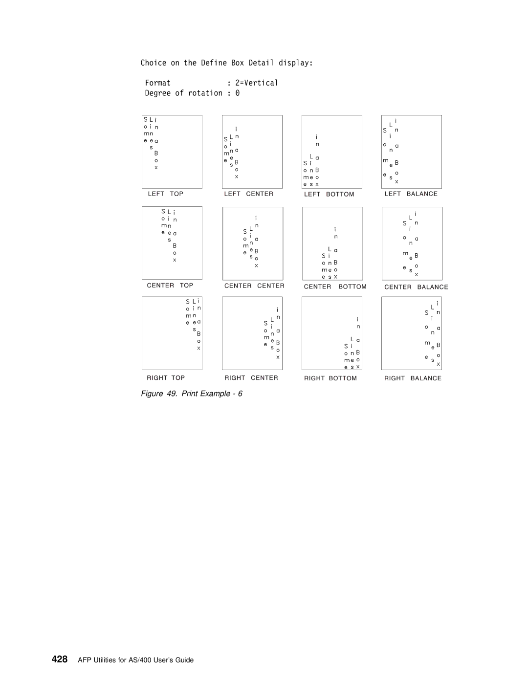 IBM AS/400 manual Print Example 