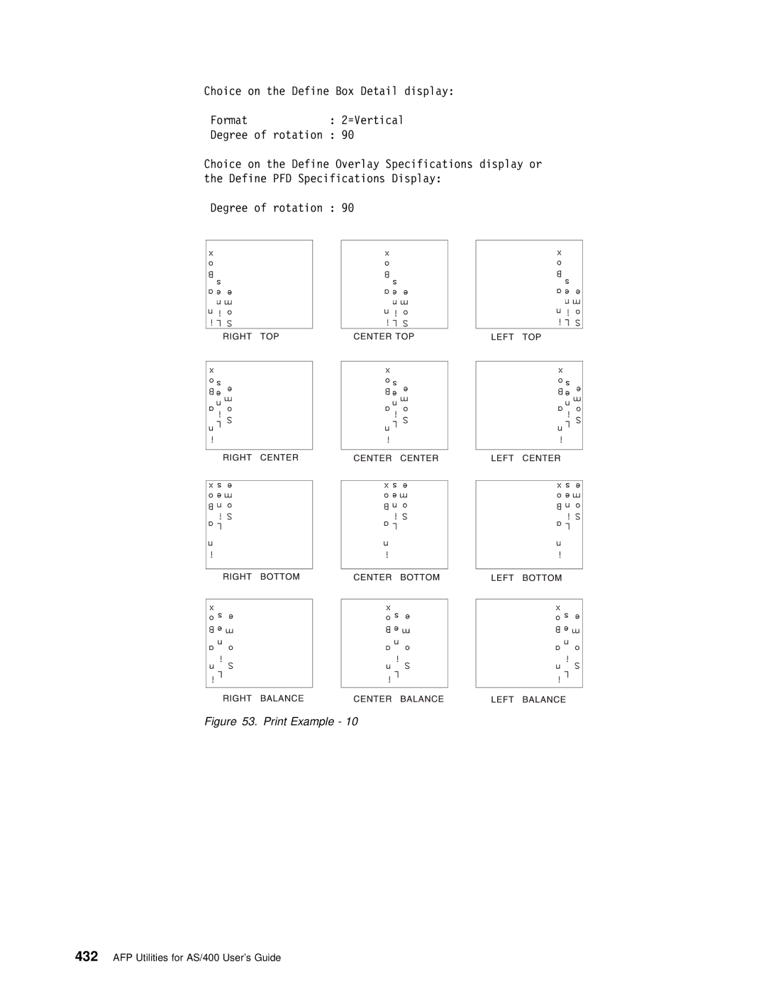 IBM AS/400 manual Print Example 