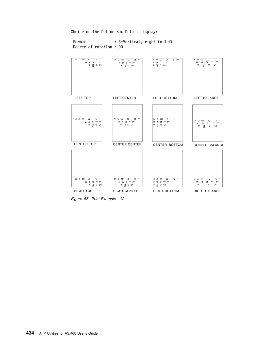 IBM AS/400 manual Print Example 