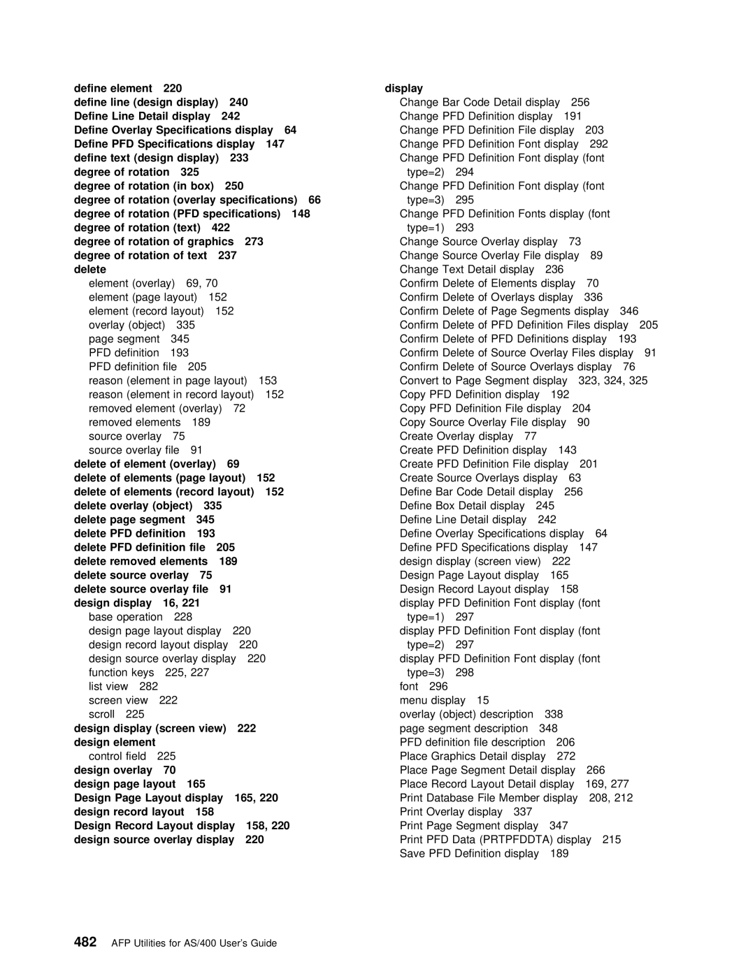 IBM AS/400 manual Display 147, Text Design, 345, 189, Design display screen view 222 design element 