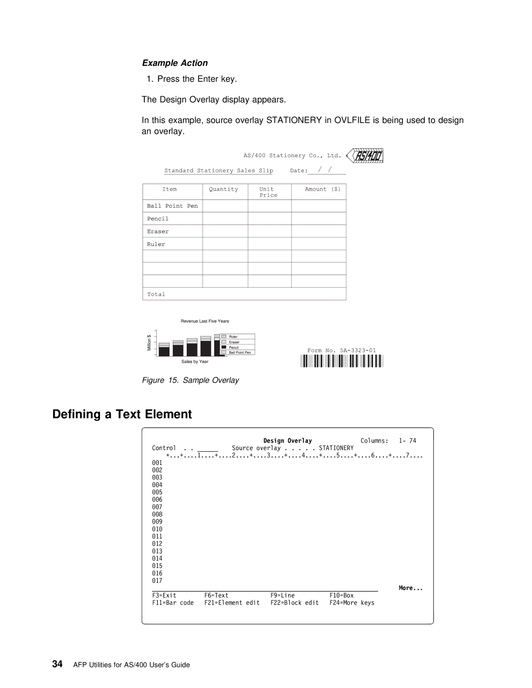 IBM AS/400 manual Text, Defining, More 