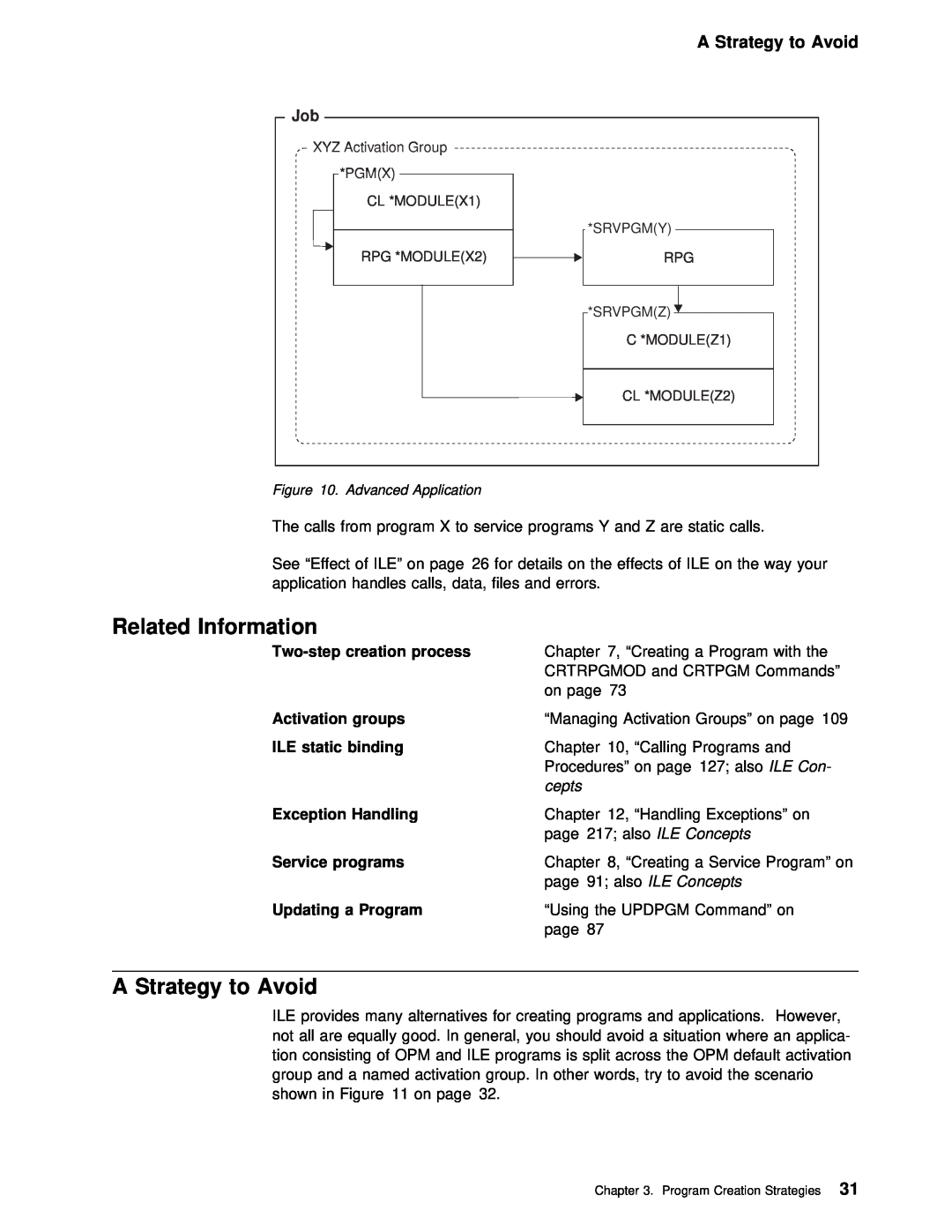 IBM AS/400 manual A Strategy to Avoid, Related Information, Service 