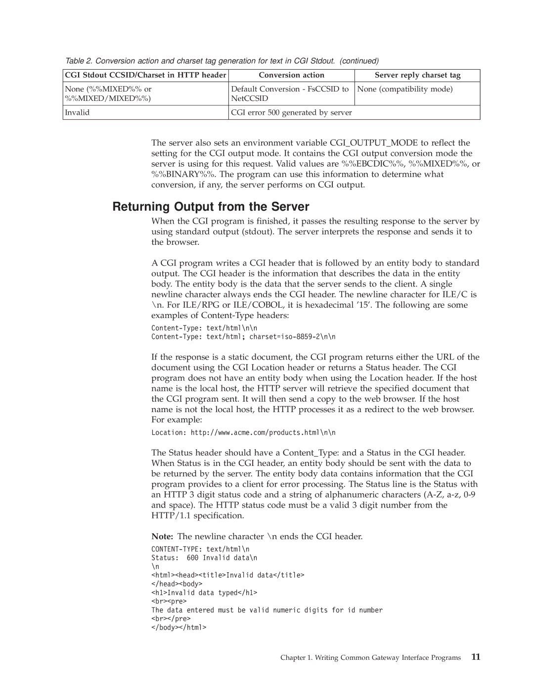 IBM AS/400E manual Returning Output from the Server 