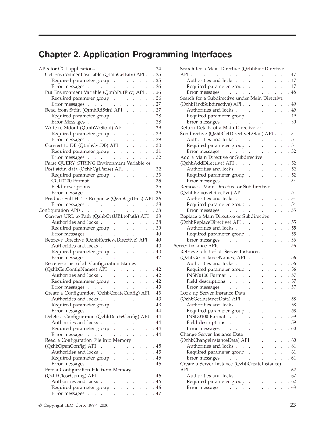 IBM AS/400E manual Application Programming Interfaces 