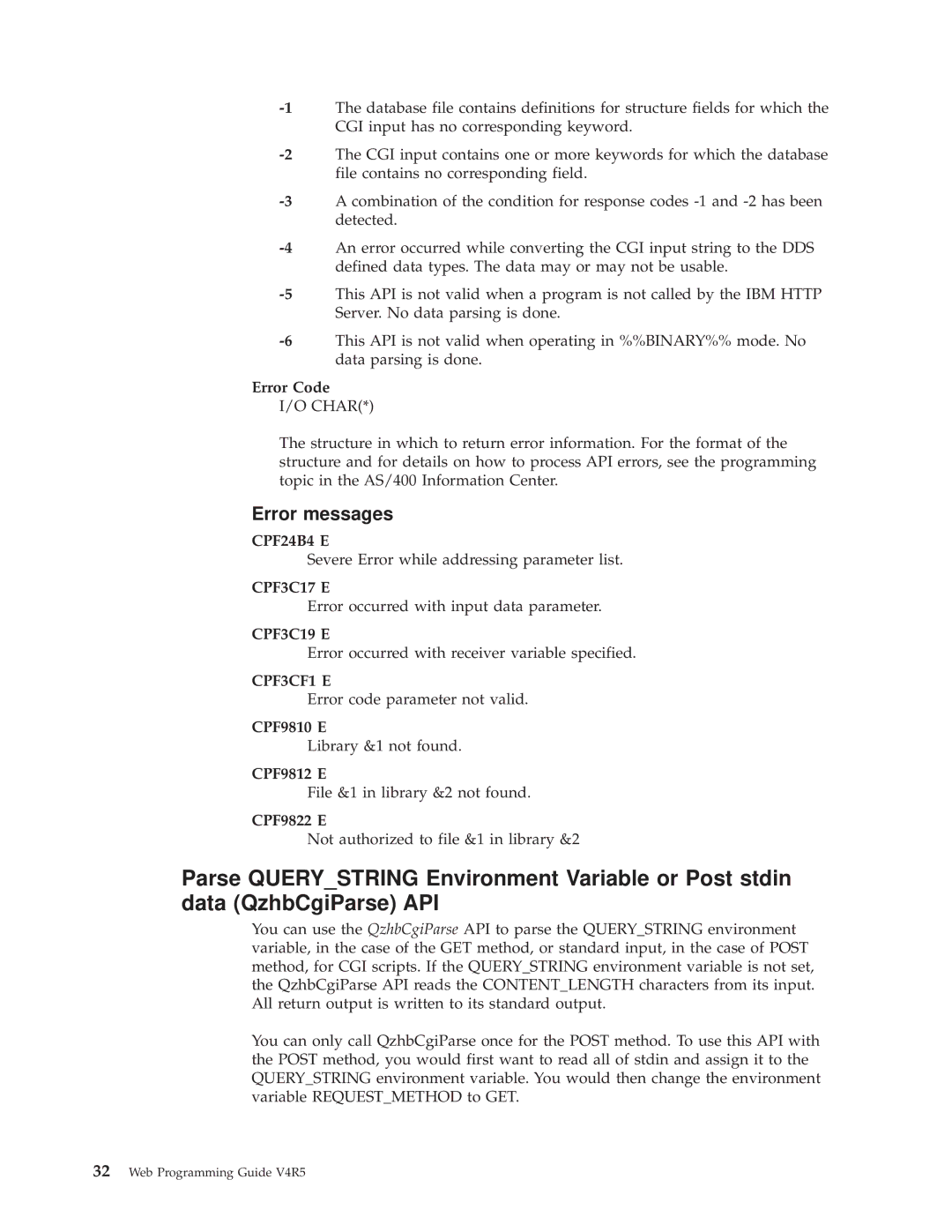 IBM AS/400E manual CPF9810 E, CPF9812 E, CPF9822 E 