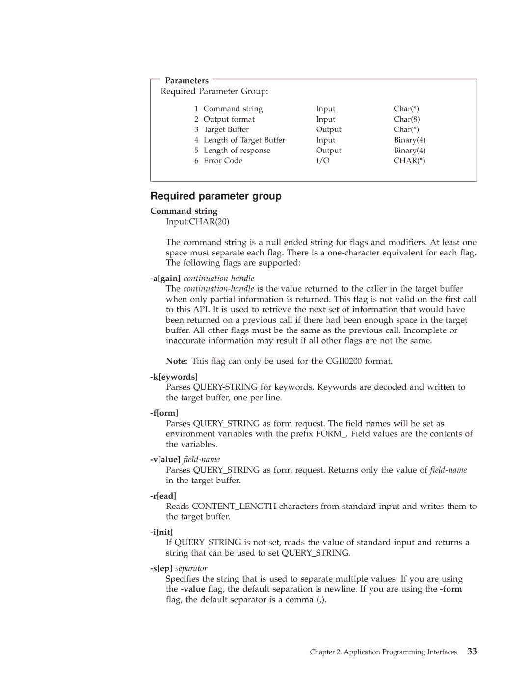 IBM AS/400E manual Command string, Keywords, Form, Read, Init 