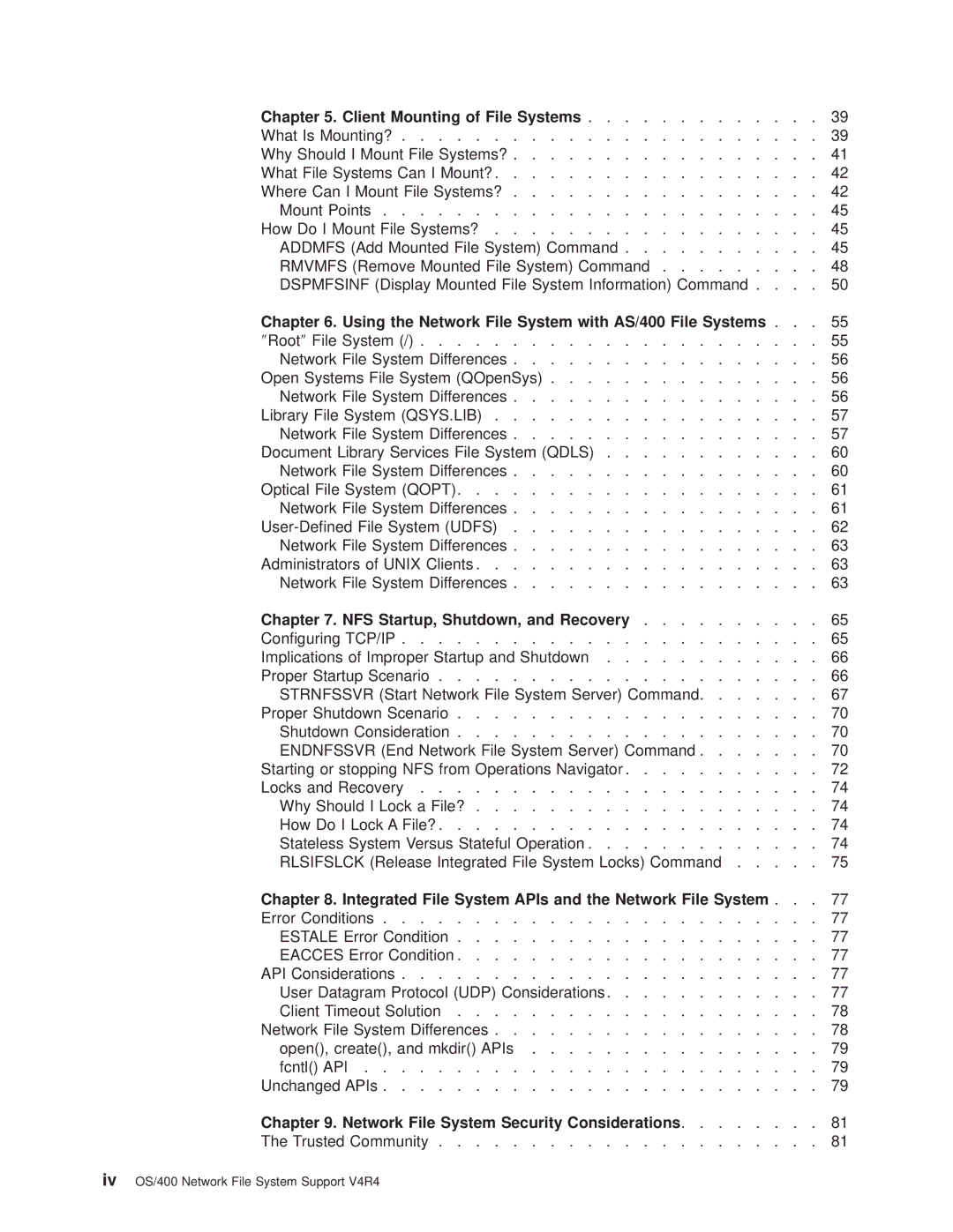 IBM AS/400E manual Client Mounting of File Systems, Using the Network File System with AS/400 File Systems 