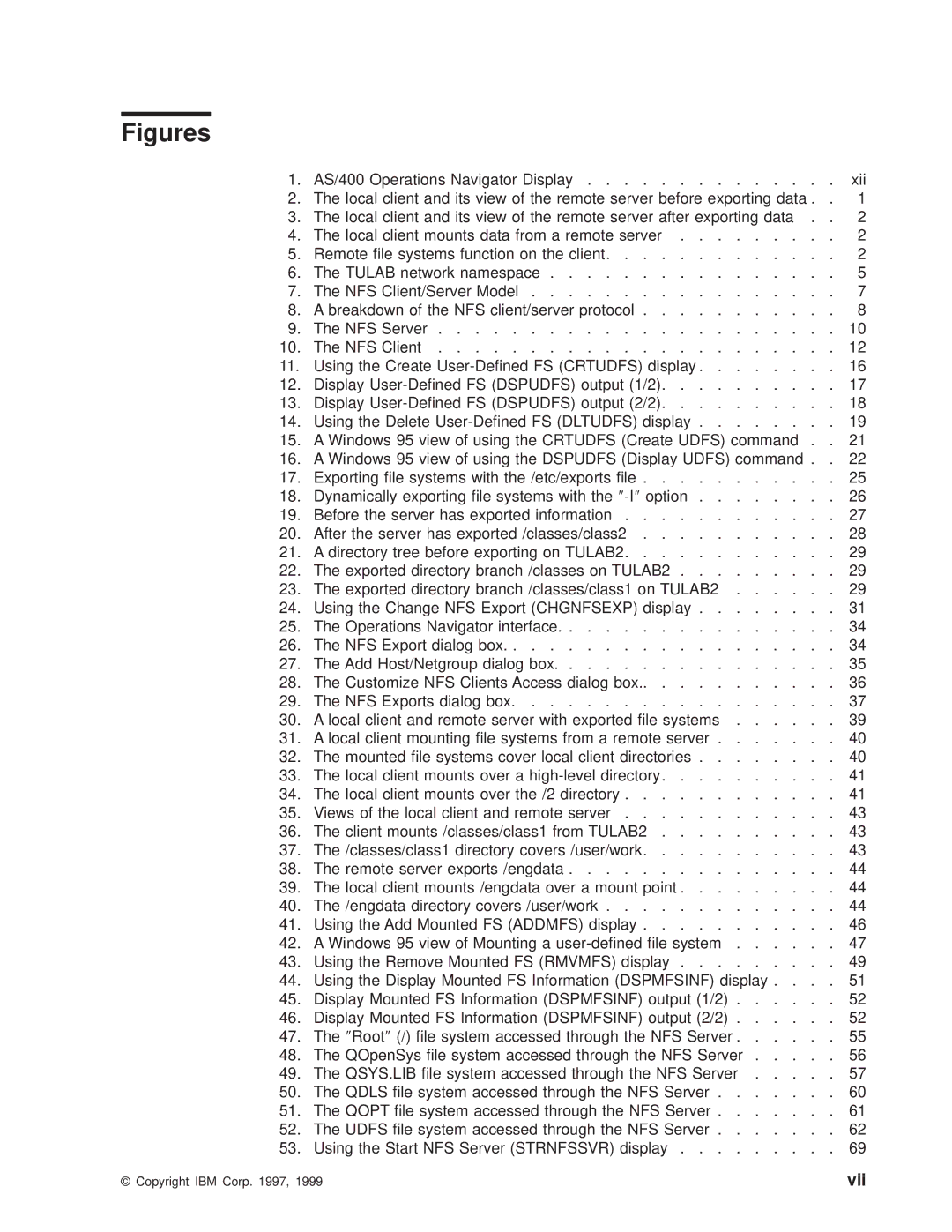 IBM AS/400E manual Figures 