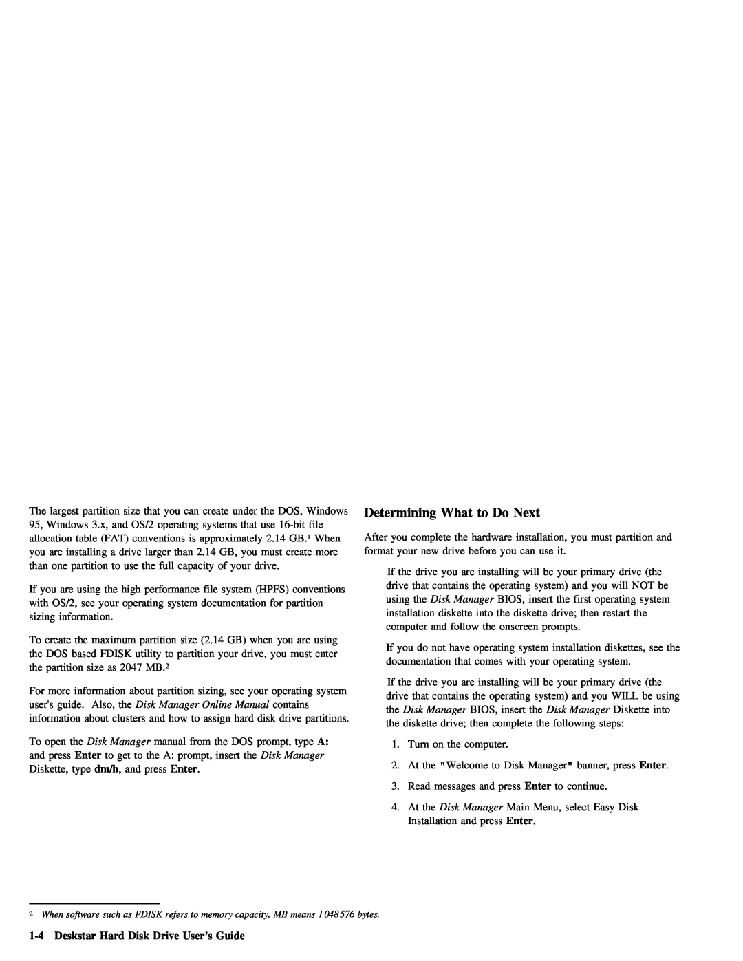 IBM ATA-3 manual Next, Enter, Deskstar Hard Disk Drive User’s Guide 