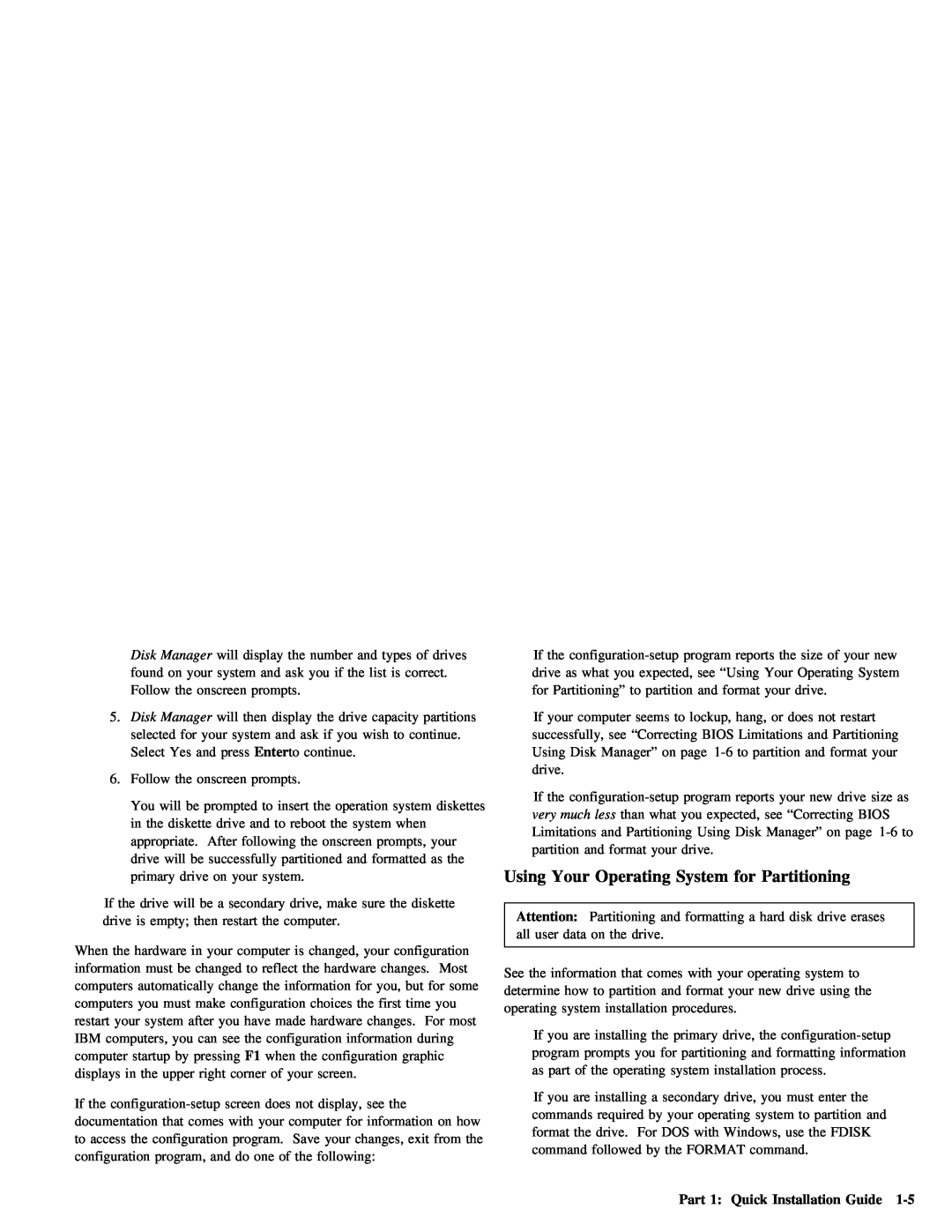 IBM ATA-3 manual Part 1 Quick Installation Guide, System 