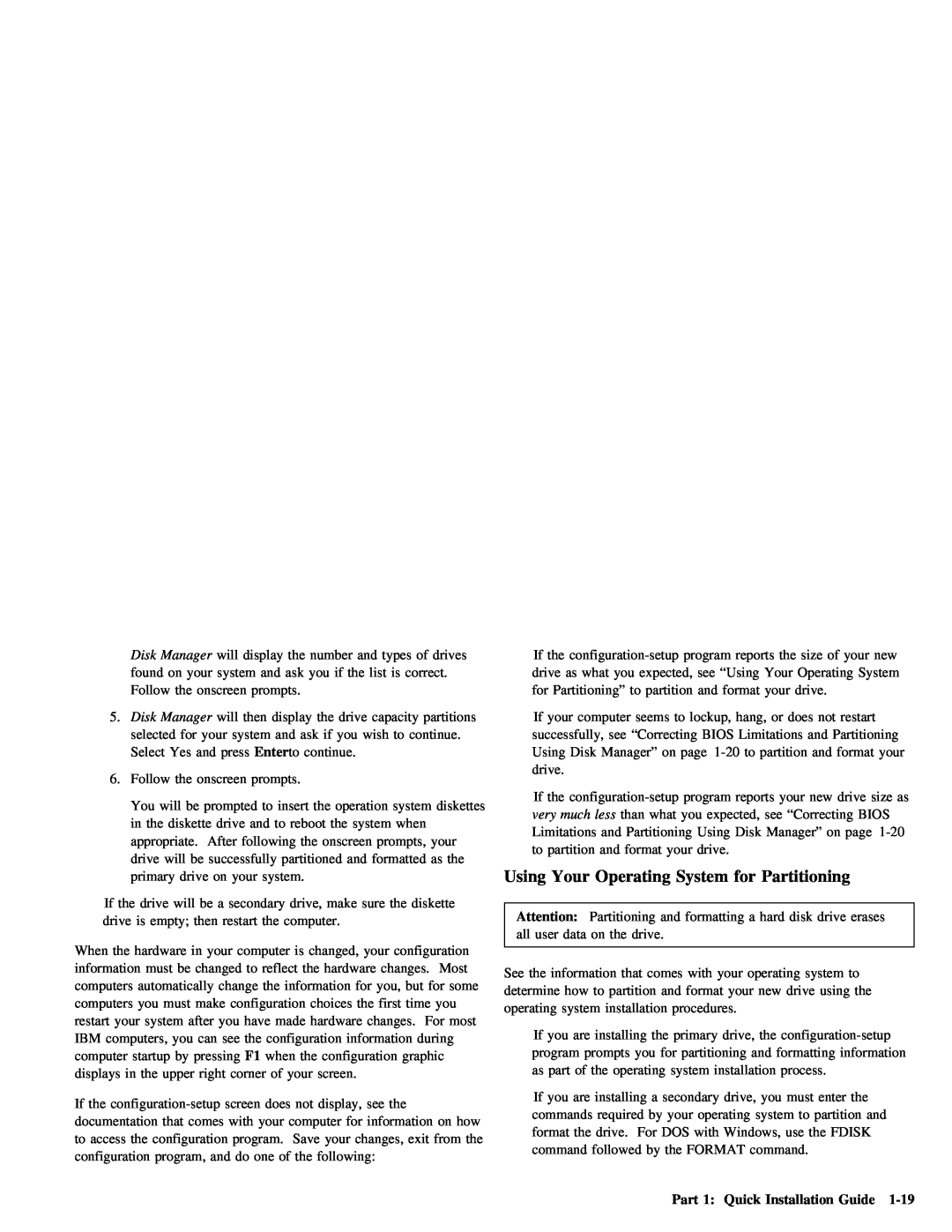 IBM ATA-3 manual System, Part 1 Quick Installation Guide 