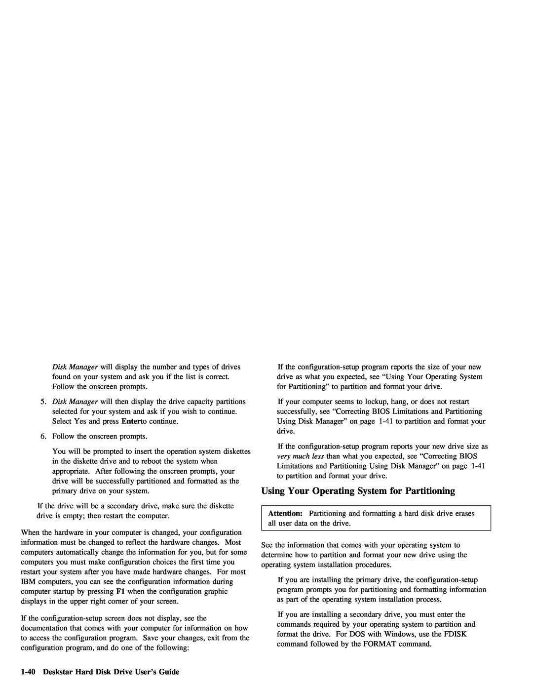 IBM ATA-3 manual Deskstar Hard Disk Drive User’s Guide, System 
