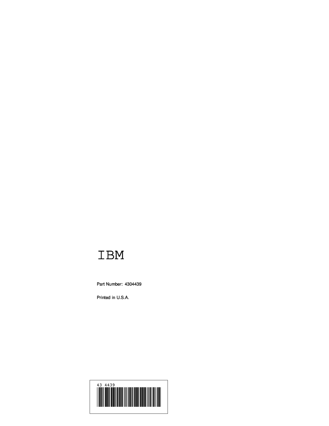 IBM ATA-3 manual Part Number Printed in U.S.A 