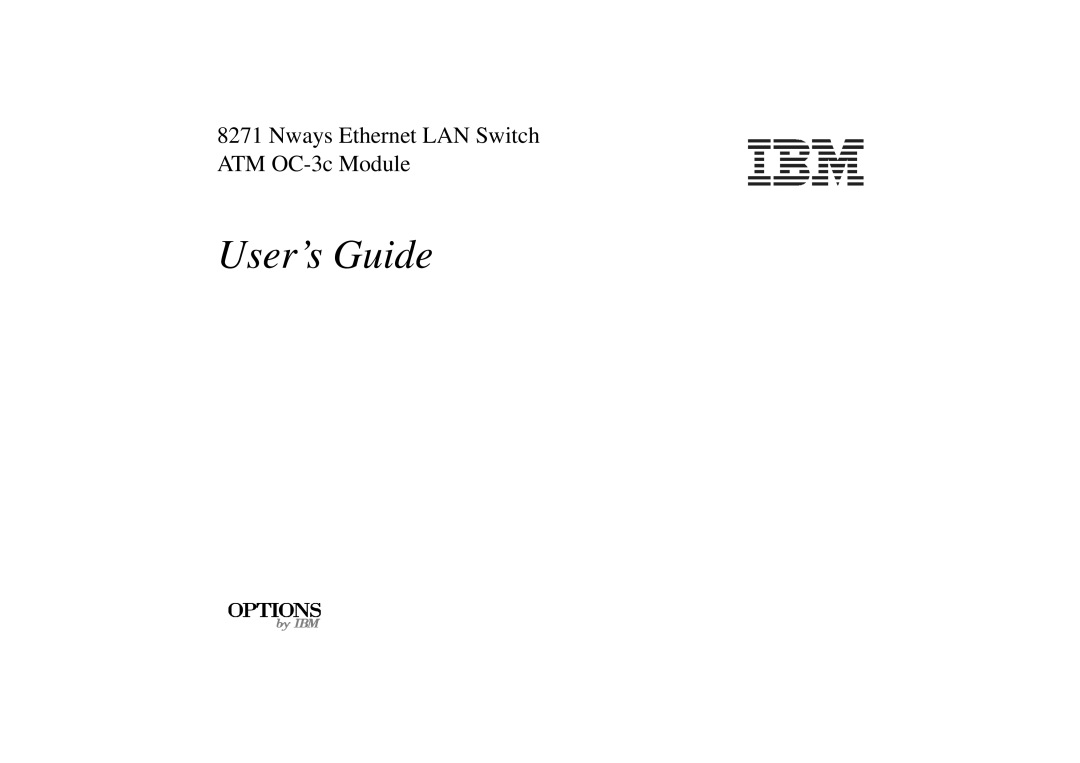 IBM ATM OC-3c manual User’s Guide 