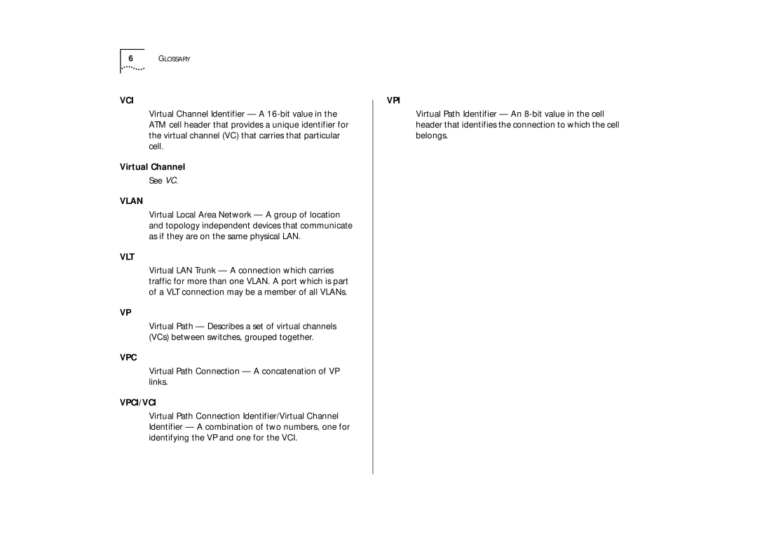 IBM ATM OC-3c manual Vci, Virtual Channel 