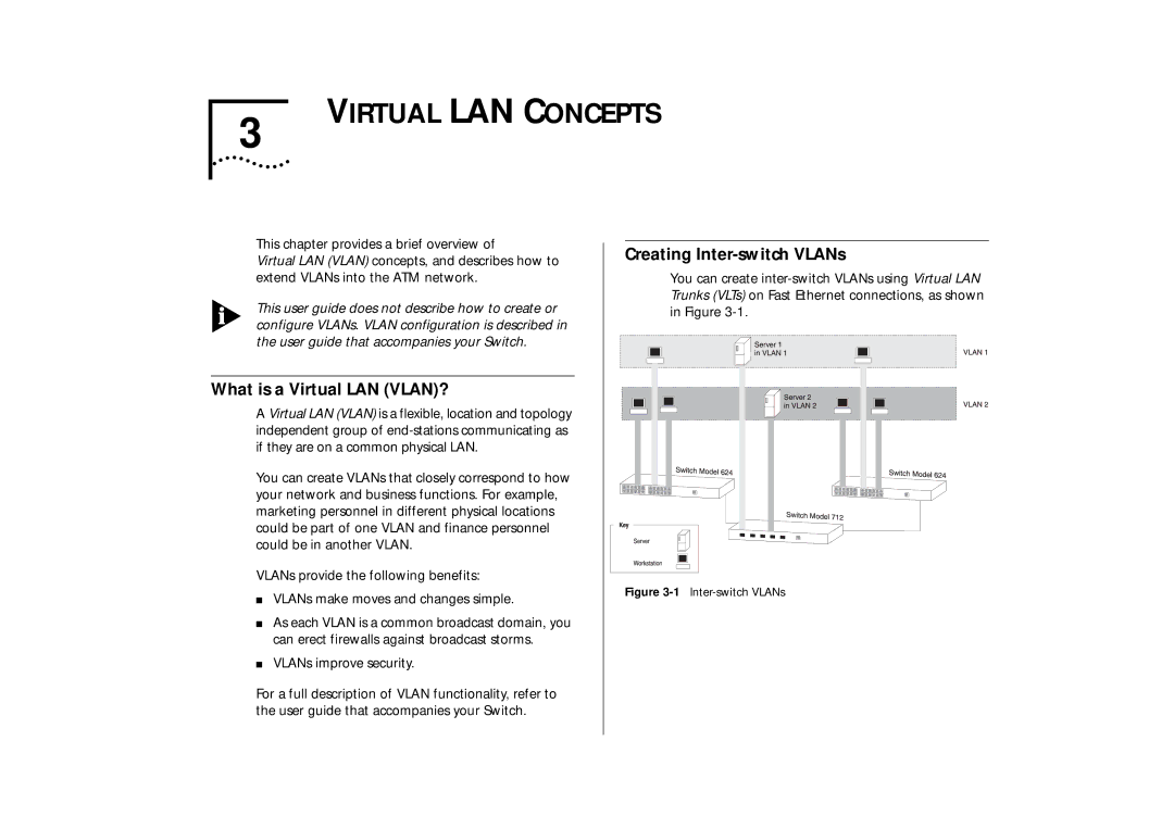 IBM ATM OC-3c manual Virtual LAN Concepts, What is a Virtual LAN VLAN?, Creating Inter-switch VLANs 