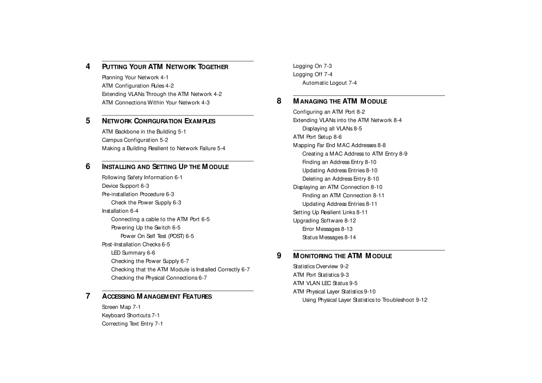 IBM ATM OC-3c manual Accessing Management Features Screen Map 