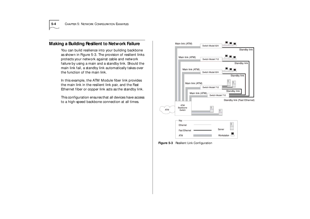 IBM ATM OC-3c manual Making a Building Resilient to Network Failure, 3Resilient Link Configuration 