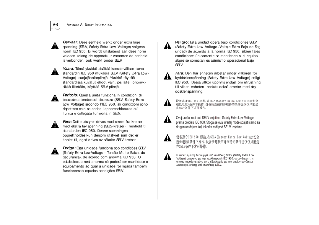 IBM ATM OC-3c manual 6APPENDIX a Safety Information 