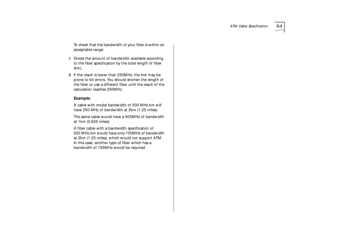 IBM ATM OC-3c manual Example 