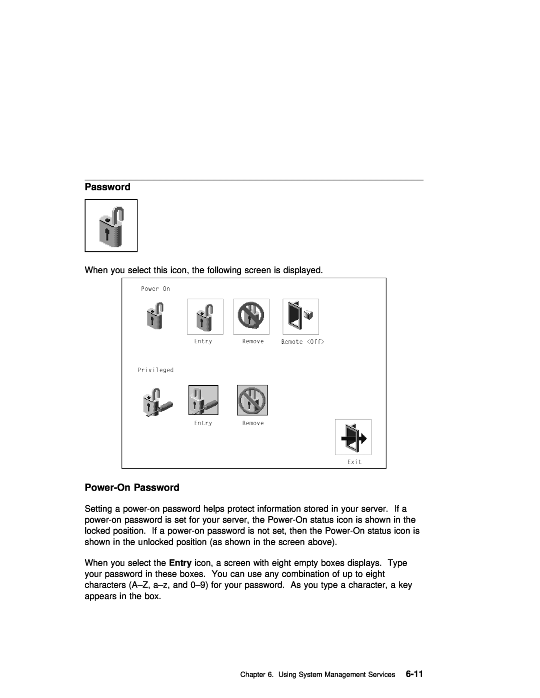 IBM B50 manual Power-On Password, 6-11 