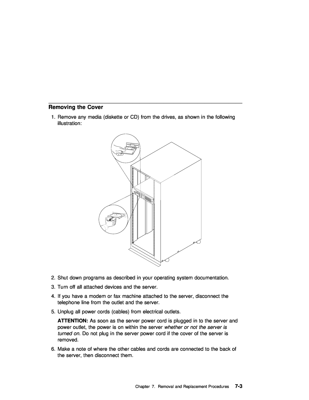 IBM B50 manual Removing the Cover 