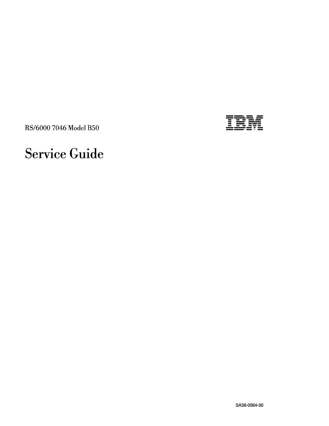 IBM manual Service Guide, RS/6000 7046 Model B50 