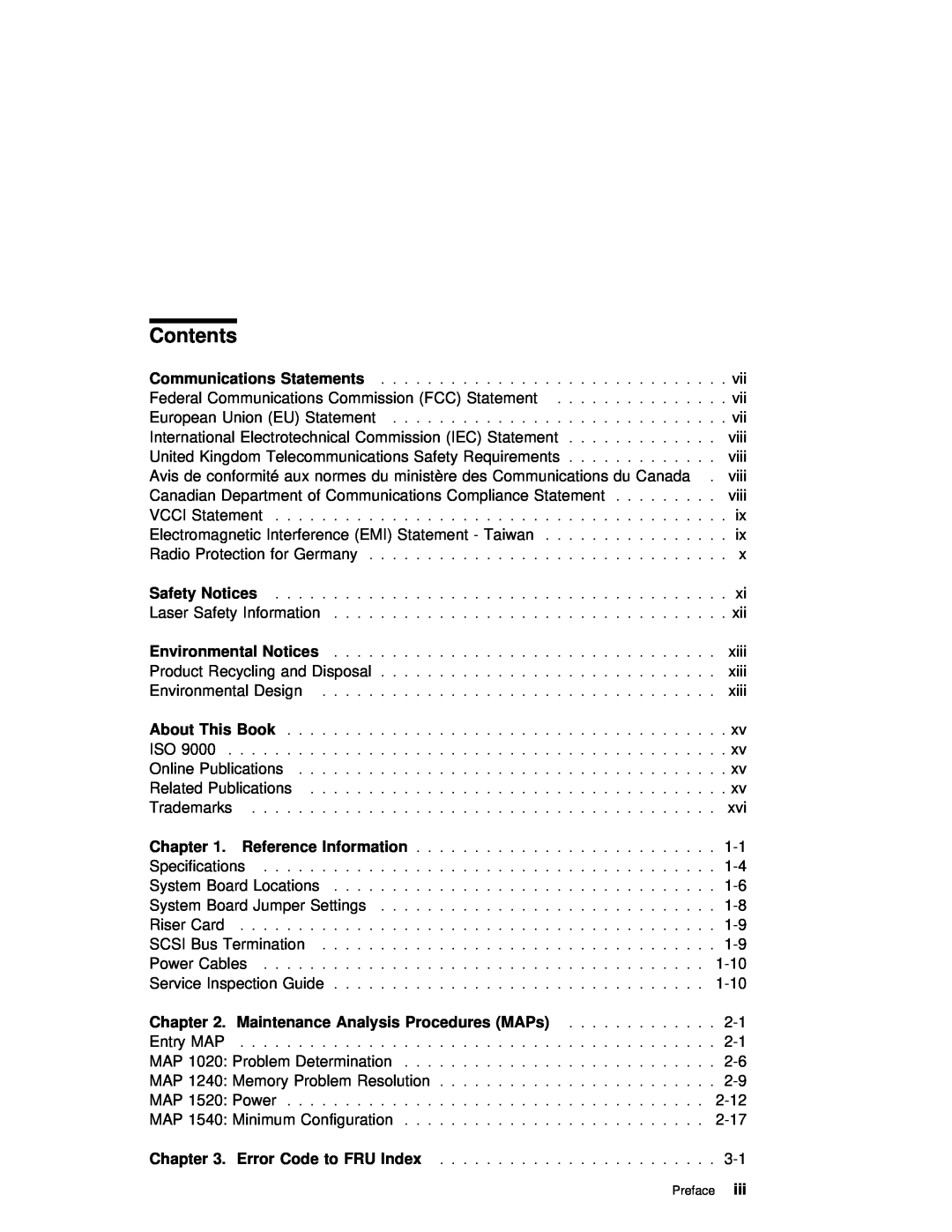 IBM B50 manual Contents 