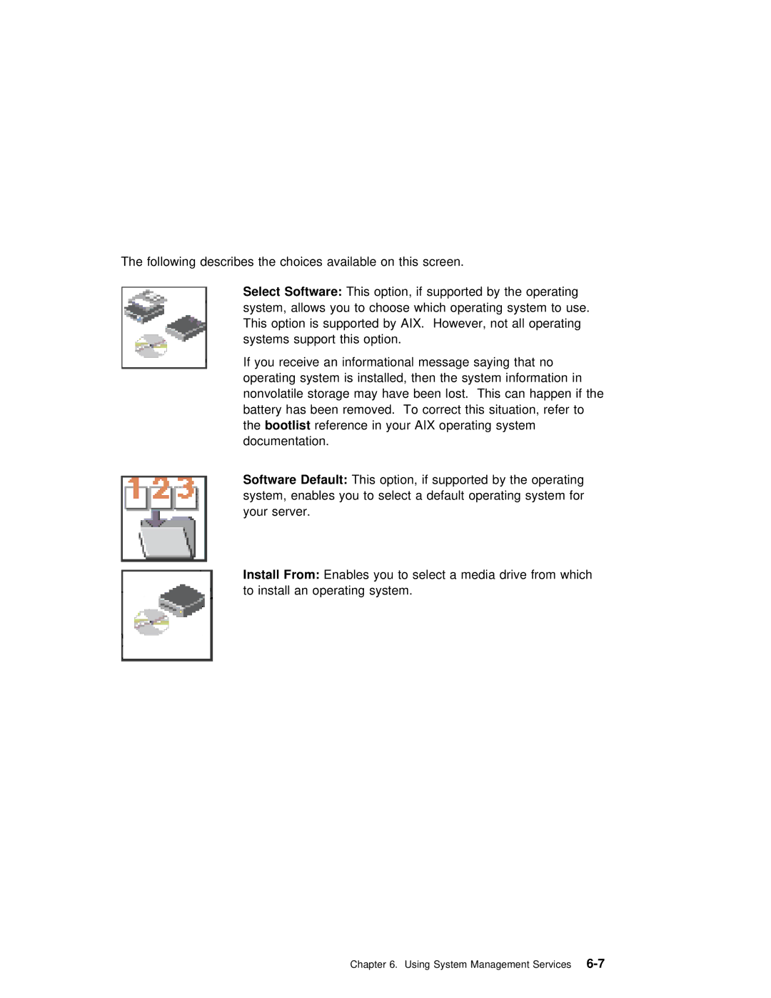 IBM B50 manual Using System Management Services 