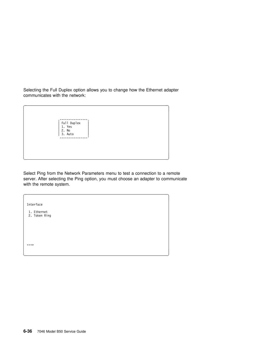 IBM B50 manual Full Duplex Yes Auto 