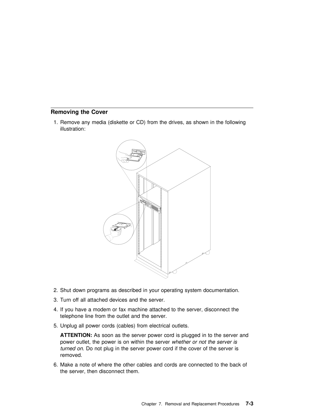 IBM B50 manual Removing the Cover 