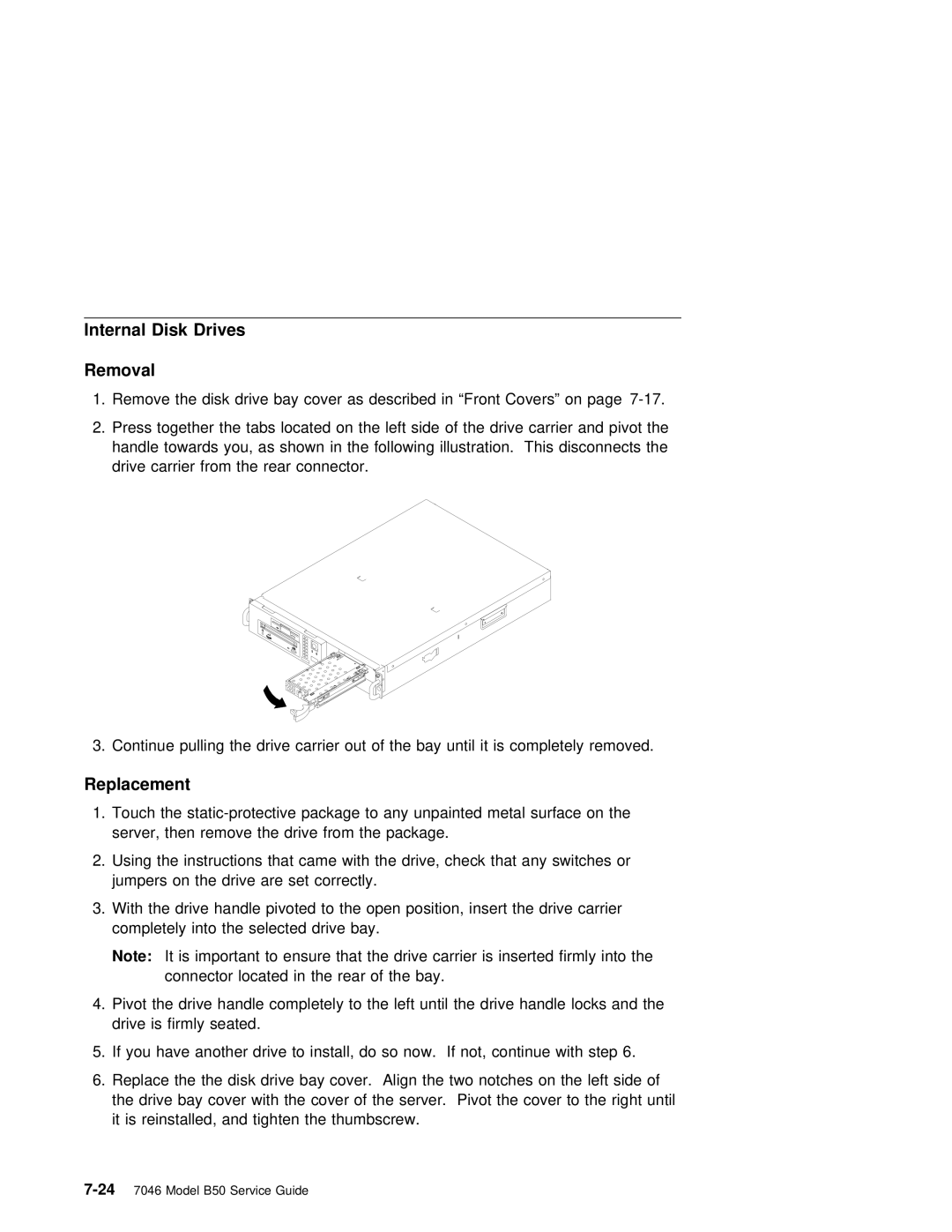 IBM B50 manual Internal Disk Drives Removal 