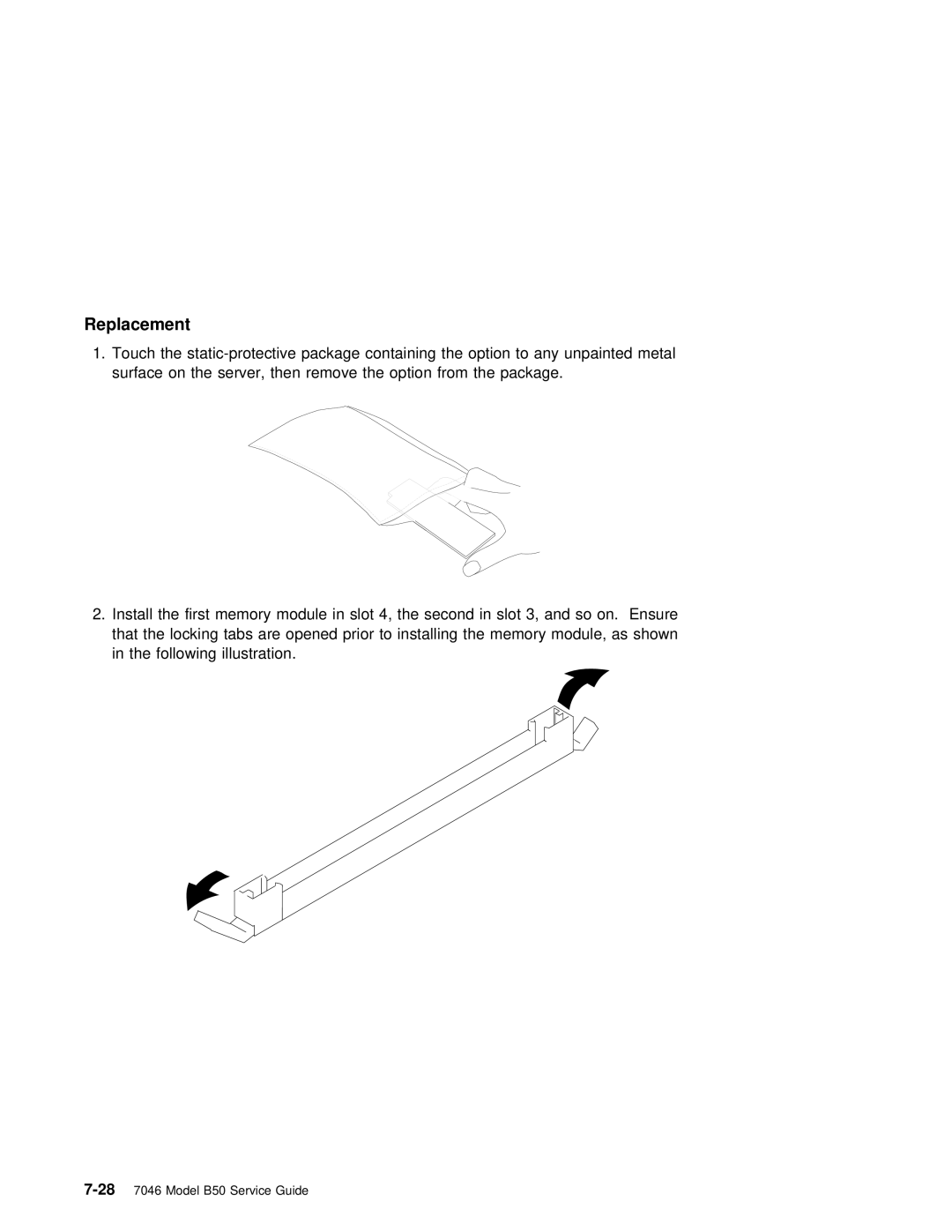 IBM B50 manual Replacement 