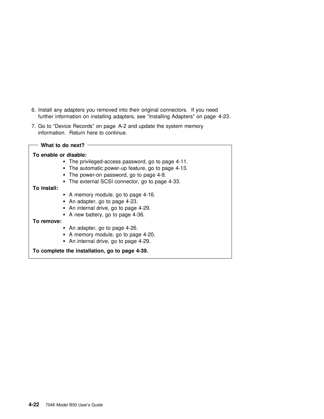 IBM B50 manual Disable 