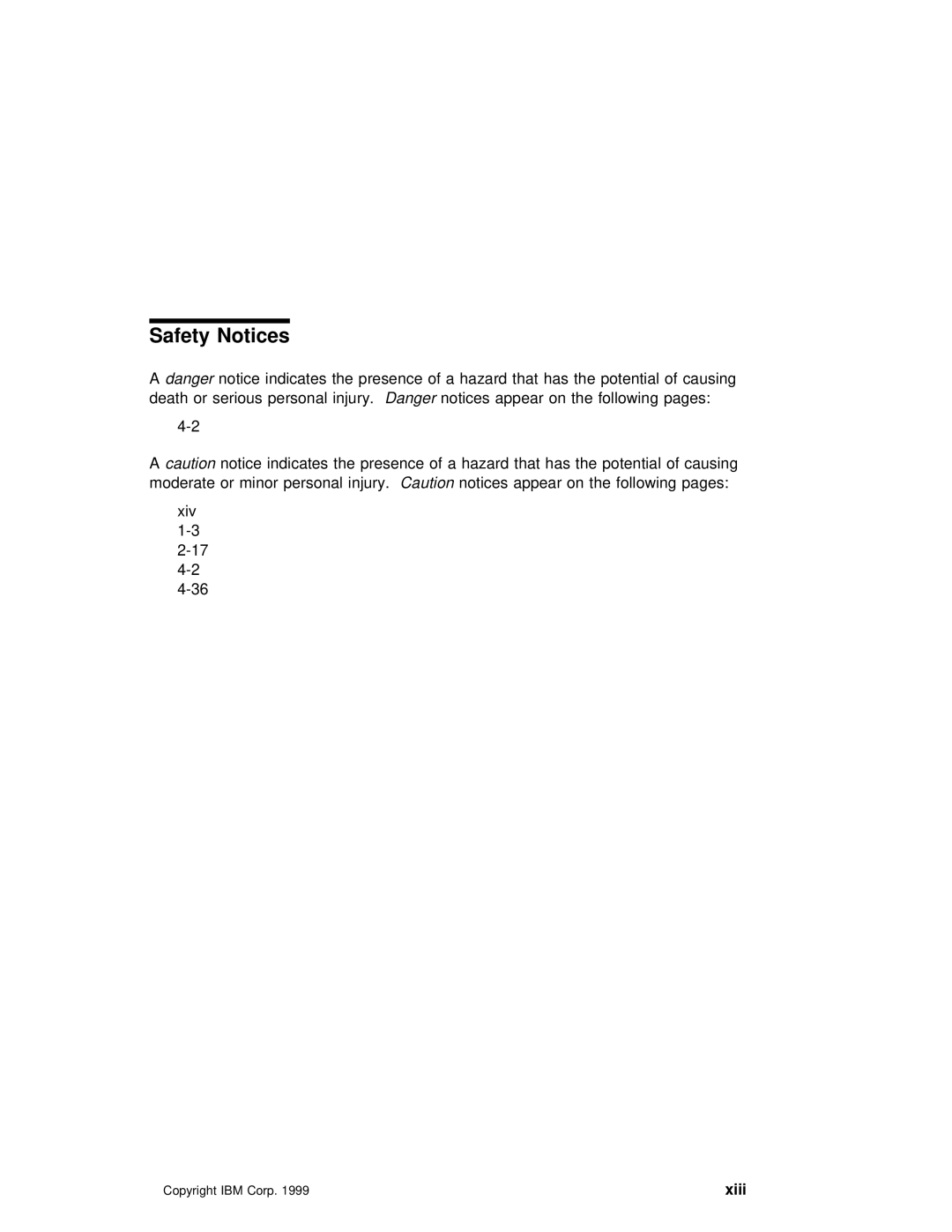 IBM B50 manual Safety Notices 