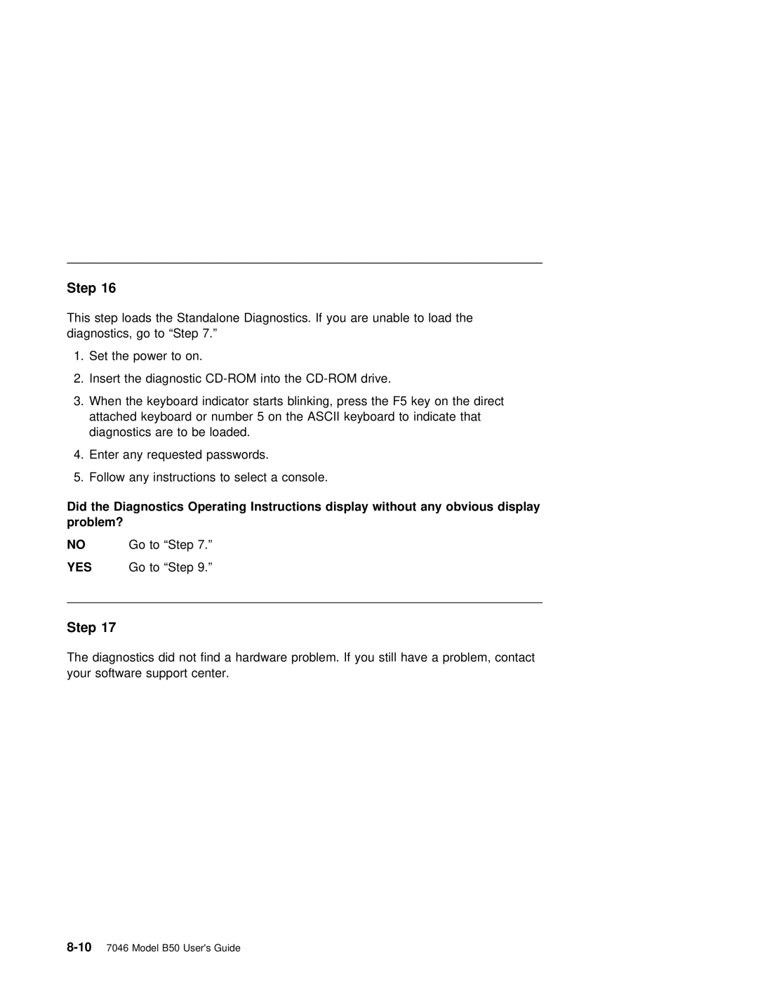 IBM B50 manual Diagnostics 