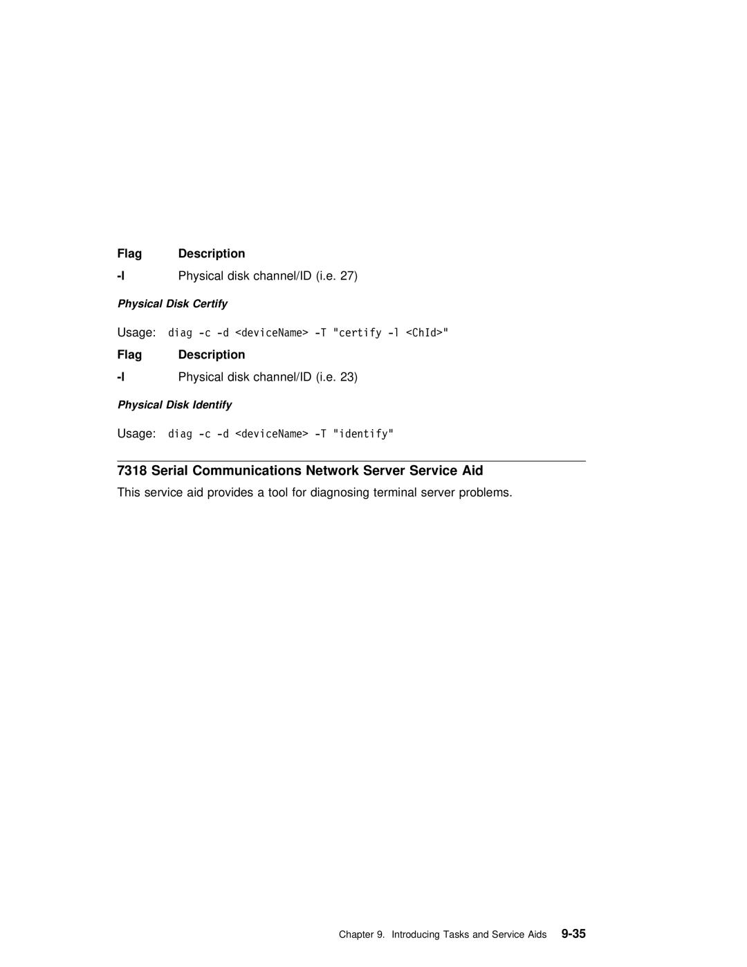 IBM B50 manual Serial Communications Network Server Service Aid, Flag Description 